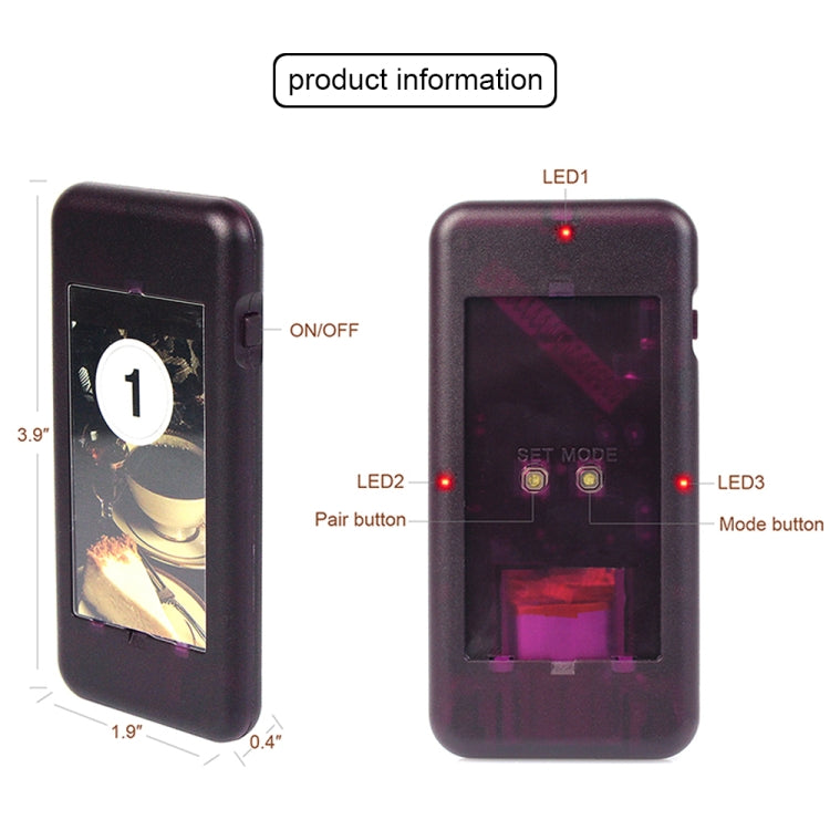 QC100 999 Channel Restaurant Wireless Paging Queuing Calling System with 20 Call Coaster Pagers, EU Plug QC100 999 Channel Restaurant Wireless Paging Queuing Calling System with 20 Call Coaster Pagers, EU Plug